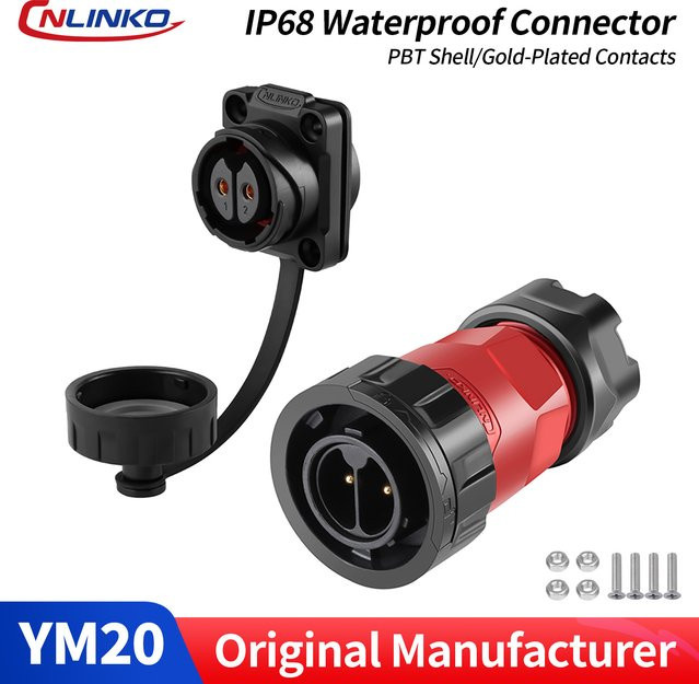 CNLINKO M20 Industriestecker YM20-D wasserdichter Drahtverbinder mit IP68 Schutz für die elektrische Schalttafelmontage - Bild 1