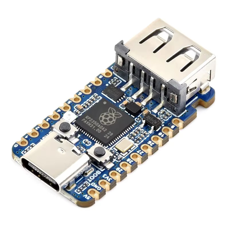 Waveshare RP2350 Zero Entwicklungsboard Raspberry Pi Pico 2 mit USB-A und USB-C in Blau - Bild 2