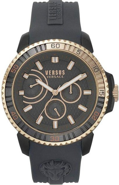 Versus Herrenuhr, Quarz, Edelstahl, 47 mm, Silikon, Grau, Roségold - Bild 1