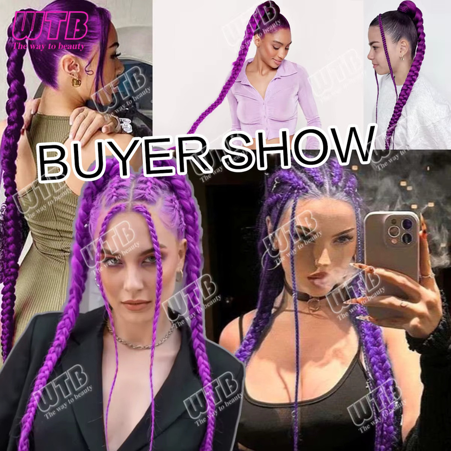 WTB Haar-Pferdeschwanz, synthetisch, lila, 36 Zoll, Damen - Bild 6