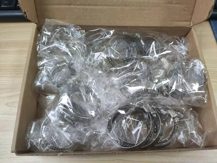 25 Stück Metall-Rohrschellen von ZENHOSIT in Silber, Kreuz-Design für Luftschlauch, Wasserleitung und Kraftstoffschlauch, Durchmesser: 16–70 mm - Bild 3