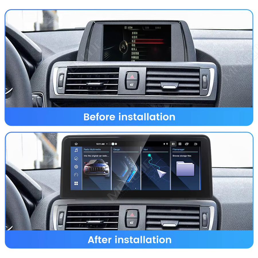 MEKEDE Android 15 Autoradio für BMW 1 2 3 4 Serie (F20 F21 F22 F30 F31 F32 F33 F34 F36) mit 8-Kern Prozessor, GPS-Navigation, Wireless Carplay, Android Auto, 4G LTE, WIFI und Bluetooth in Schwarz - Bild 2