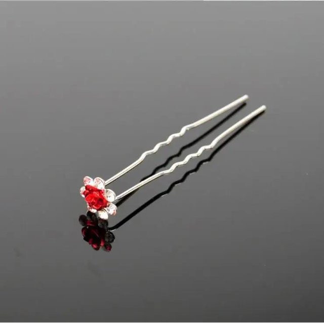 Haarnadel Rosenblume, Silber, Diamant, Damen - Bild 1