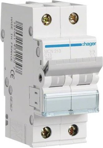 Hager Leitungsschutzschalter MCN213 2polig 13A 400V - Bild 1