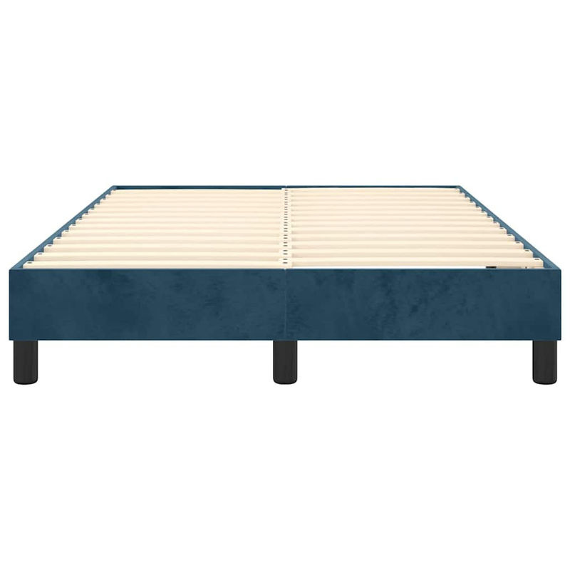 vidaXL Boxspringbett aus Samt in Dunkelblau, B/T/H: 120 x 200 cm - Bild 3