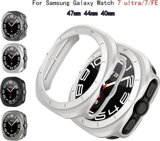 Samsung Uhrenzubehör Rahmen Schutz, Kunststoff, transparent, Samsung Galaxy Uhr 7 Ultra 47mm, 40mm, 44mm - Bild 1