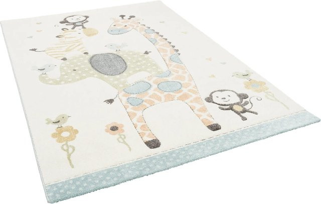 Pergamon Kinder Teppich Maui Safari Tiere Bunt B/B: 200 x 290 cm - Bild 1