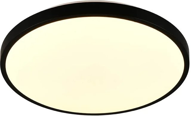 Reality LED-Deckenleuchte Slope Schwarz matt, dimmbar mit Fernbedienung, Durchmesser: 39 cm - Bild 1