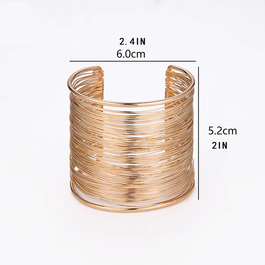 Armband, C-förmig, ausgehöhlt, Stahldraht, Punk-Style - Bild 4