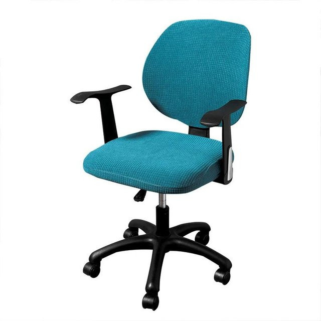 Yiran Furniture 2-teiliges Set Wasserdichte Bürostuhlhusse für Drehstühle, elastisch, Türkis - Bild 1