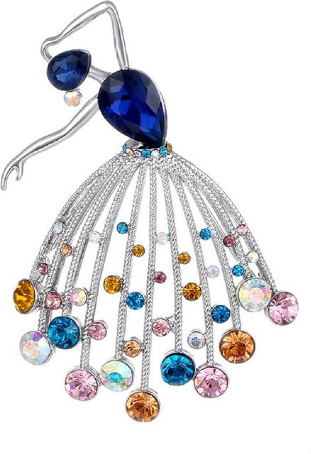 YIRAN Brosche Balletttänzerin, Strass, Damen - Bild 1
