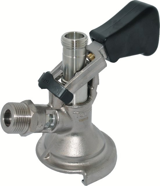 ich-zapfe JET 30 Bierkoffer Zapfanlage mit 1-leitigem Durchlauf-Trockenkühler und NC Adapter in Silber/Edelstahl - Bild 1