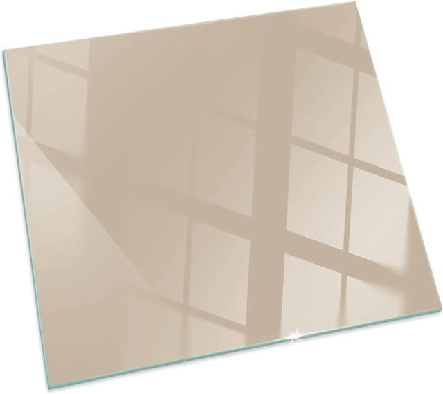 Tulup Kamin-Glasplatte Funkenschutzplatte aus Glas in Gelb, B/B/H: 60 x 60 x 0,4 cm - Bild 1