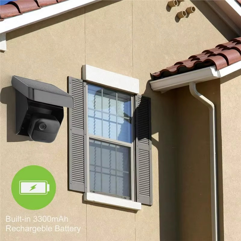 ABJF Solarpanel-Ladehalterung in Schwarz für Blink Outdoor 4 (4. Generation), XT3, XT2 und XT-Kameras mit IP67 Wetterfestigkeit und internem 2000-mAh-Akku - Bild 3