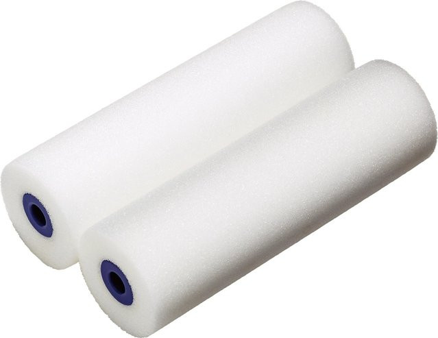 LUX-TOOLS Schaumwalze Gerade, 2 Stück, Weiß, Breite: 10 cm - Bild 1