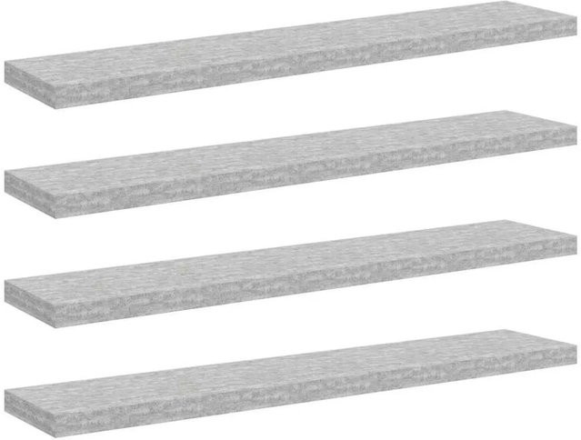 4er Set vidaXL Schweberegale aus MDF in Betongrau, B: 120 cm, T: 23,5 cm, H: 3,8 cm - Bild 1