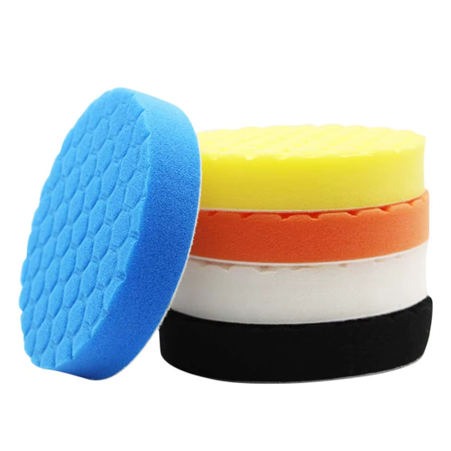 Toorise 5-teiliges Auto Polierpad Set mit selbstklebendem Polierschwamm und Wollpads in Multicolour für Bohrer und Poliergeräte - Bild 2