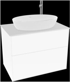V&B Waschtischunterschrank Finion in Weiß, B/T/H: 80 x 50,1 x 60,3 cm - Bild 1
