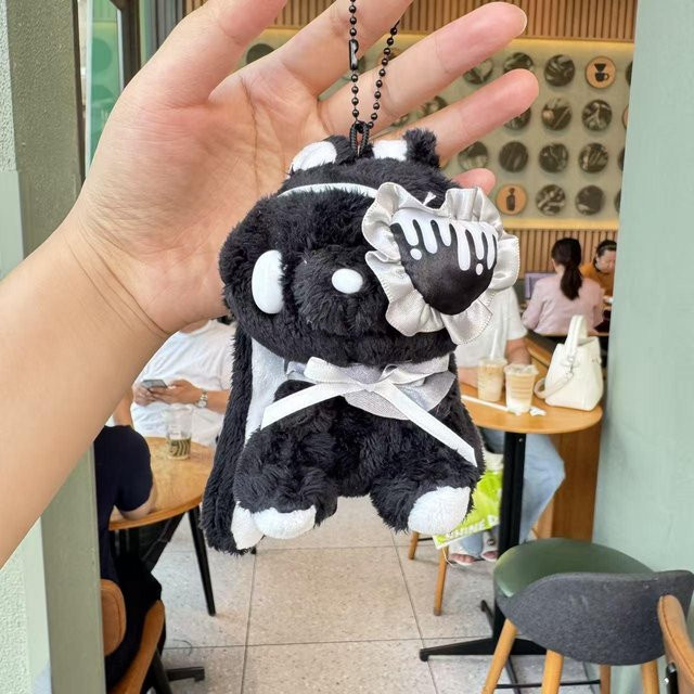 Yiran toy Gotischer düsterer Bär Cos Kaninchen Plüsch Schlüsselanhänger, ab 14 Jahre - Bild 1