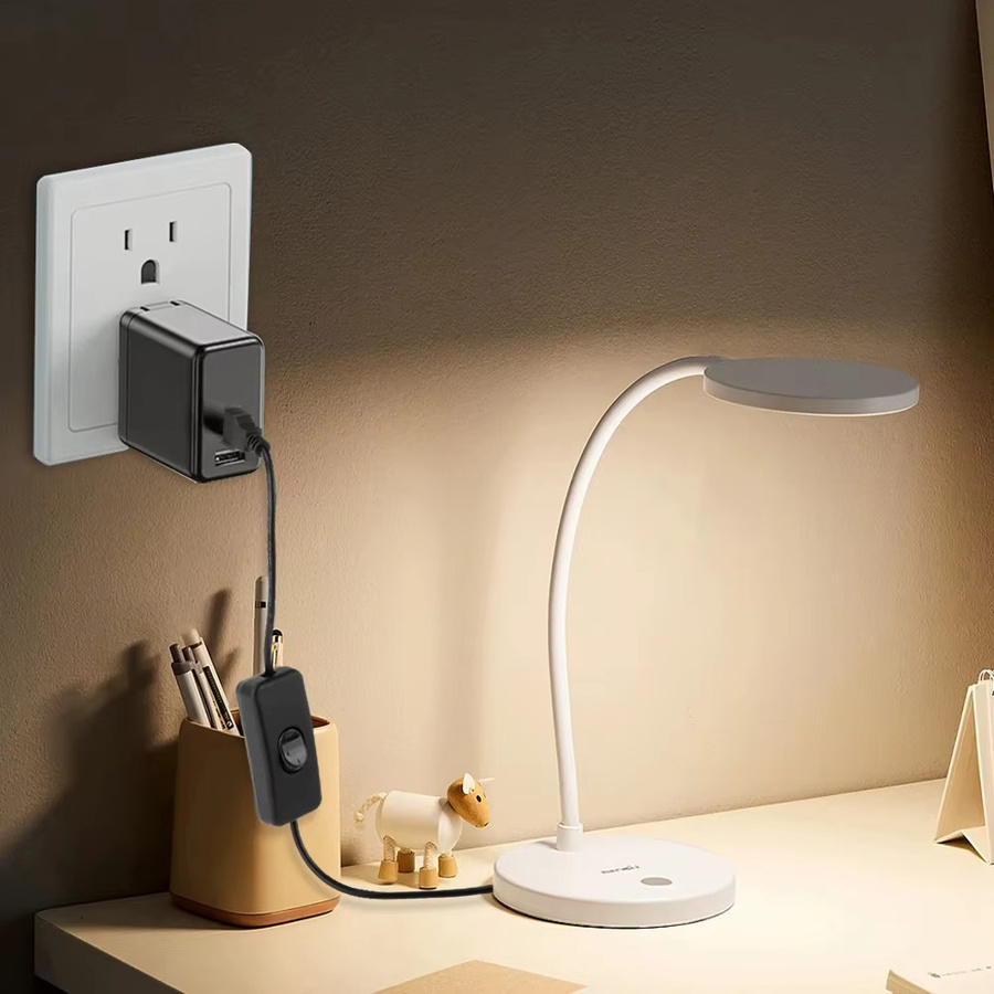 MJJC USB-Schaltkabel mit EIN/AUS-Schalter und LED-Anzeige, 1 m Länge, Schwarz - Bild 3
