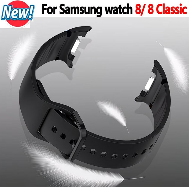 Samsung Galaxy Watch 8 Classic Silikonarmband, Schwarz, Unisex - Bild 1