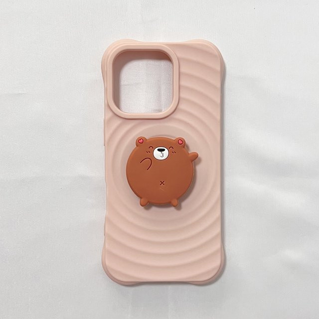 Happy Little Bear Griptok Handyhalter und Telefonständer in Braun für iPhone 17 Pro Max und 16 Pro Max - Bild 1