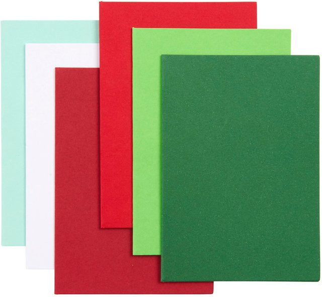 Rico Design Paper Poetry Kartenset Basic in grün-rot C7 - Bild 1
