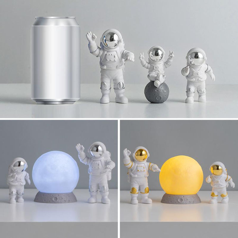 Binchi Lighting Appliances Astronauten Figur aus Kunstharz in Weiß als moderne Deko-Skulptur für dein Zuhause - Bild 6