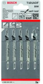 Bosch Stichsägeblatt T 101 AOF VE Special for Laminate aus Bimetal, 5 Stück, Silber - Bild 1