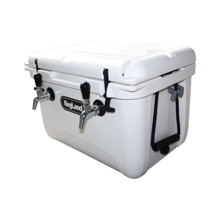 KegLand Double Tap Cooler Jockey Magic Box mit Aluminium-Kaltplatte in Weiß - Bild 2