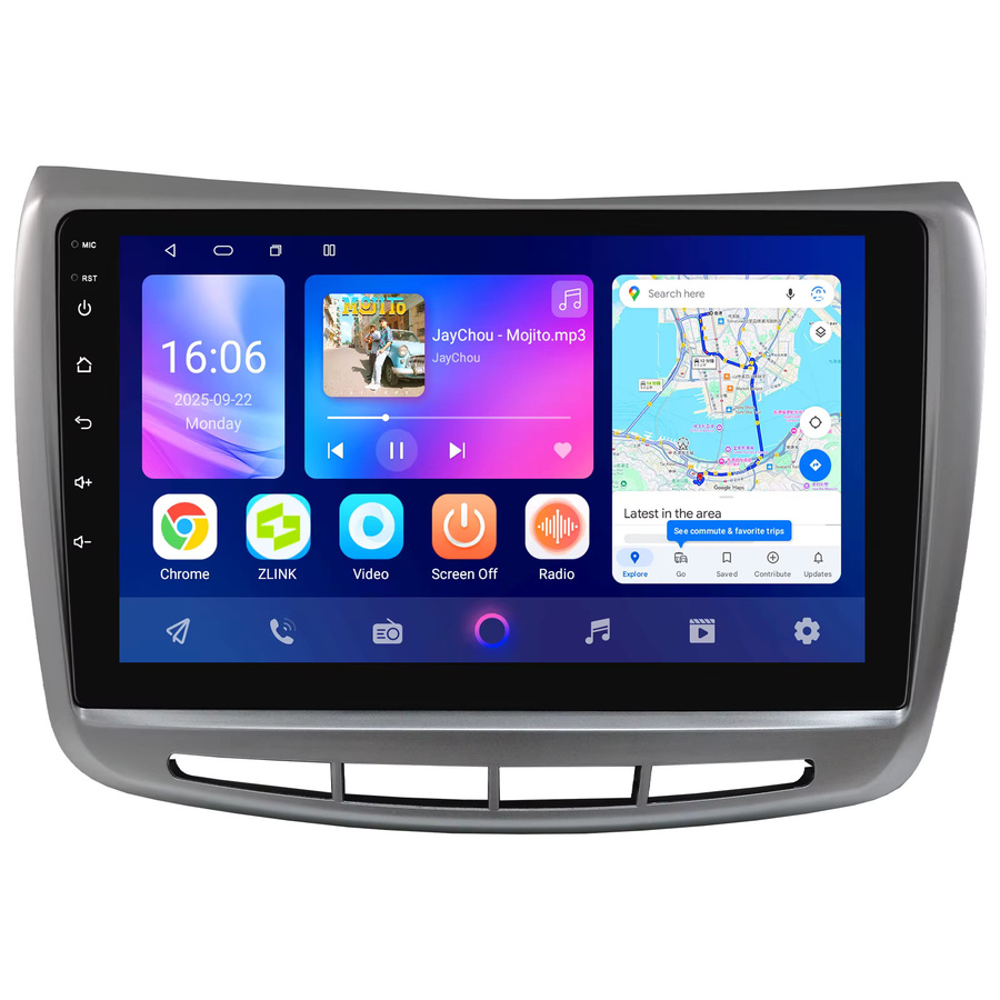 OSSURET Android Autoradio-Player für Lancia Delta 2009-2019 mit 6,11 Zoll Bildschirm, kabellosem Carplay, GPS, WLAN und intelligentem Audio in Grau - Bild 1
