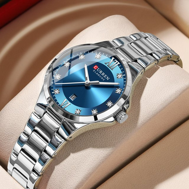 CURREN Armbanduhr, Analoguhr, Quarz, Edelstahl, Silber, Damen - Bild 1