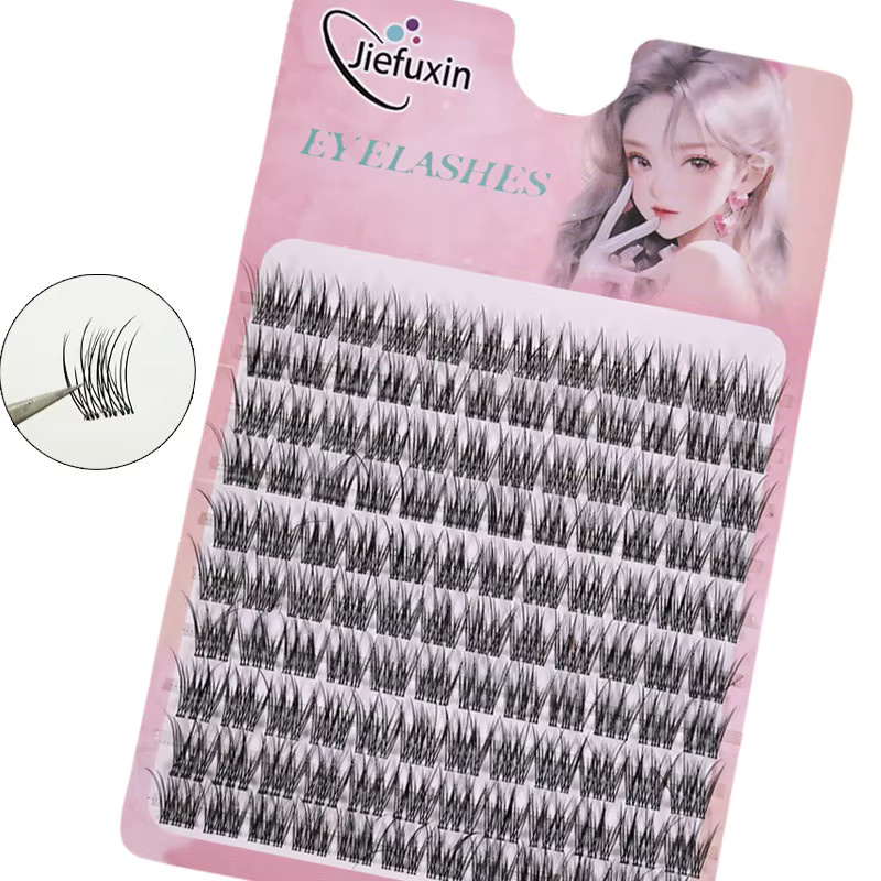 JIEFUXIN Falsche Wimpern, Sonnenblumen-Design, voluminös, Anime-Stil - Bild 2