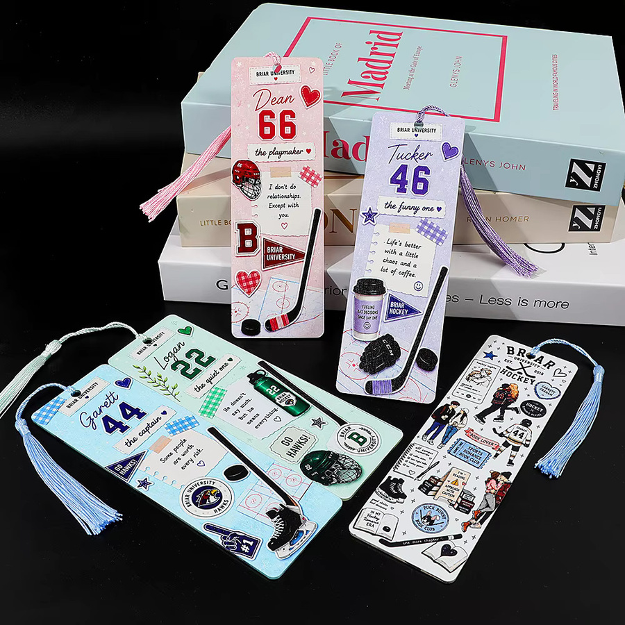 Acryl-Lesezeichen mit Briar University Eishockey-Motiven, mehrfarbig - Bild 2