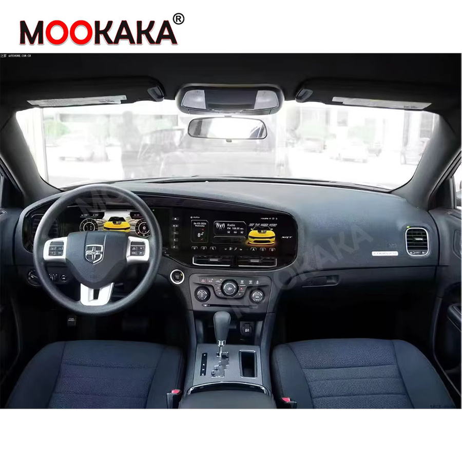 Aotsr Android Autoradio mit 24,6 Zoll digitalem Kombiinstrument für Dodge Charger 2011-2019 inklusive Carplay, GPS und DSP Headunit in Schwarz - Bild 4