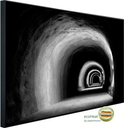 papermoon Infrarotheizung EcoHeat Tunnel in Schwarz und Weiss mit Matt-Effekt und App-Steuerung - Bild 1