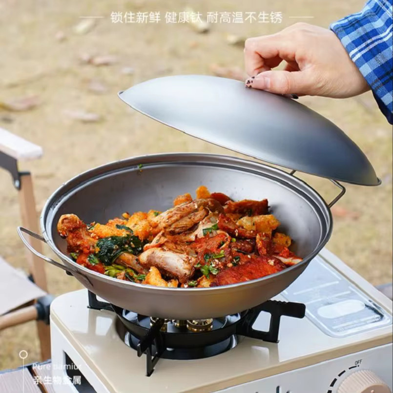 Xbees Camping Topf aus Aluminium in Silber für Outdoor und Picknick - Bild 2
