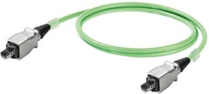 Weidmüller RJ45 Netzwerk Anschlusskabel CAT 5e S/UTP Ethernet LAN Grün, Länge: 1 m - Bild 1
