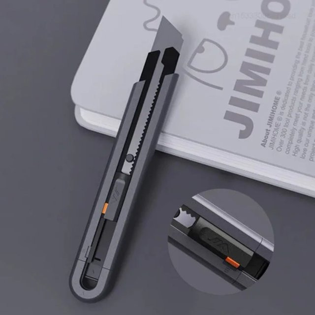 Jimihome Universal-Papierschneider mit Karbonstahlklinge, 18mm Snap-Off Messer in Grau - Bild 1