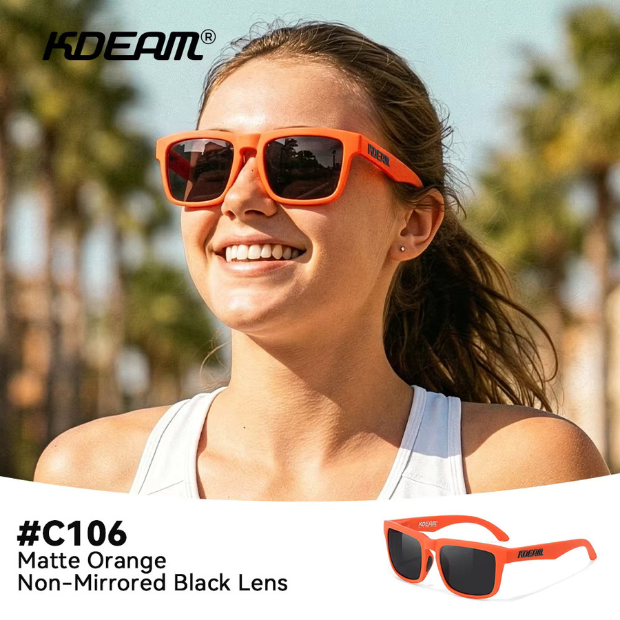 KDEAM Sonnenbrille, quadratisch, Vollrand, Kunststoff, Unisex, polarisiert - Bild 1