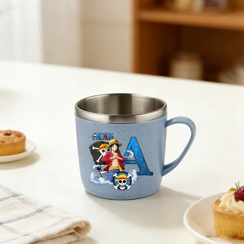 Bandai One Piece Trinkflasche aus Edelstahl für Kinder in Blau - Bild 1