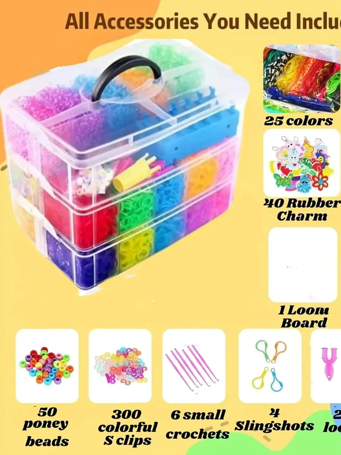 Gummiband-Armband-Set, DIY-Freundschaftsarmband-Herstellungsset, Bunt / Mehrfarbig - Bild 4
