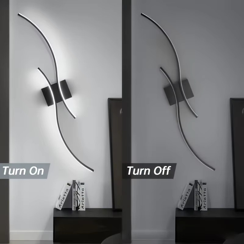 HAULVANG Moderne LED-Wandleuchte in Schwarz für Flur, Badezimmer und Wohnzimmer - Bild 2