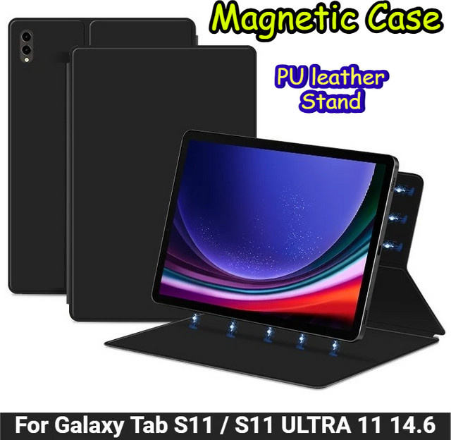 Intelligente Adsorptions-Magnethülle für Samsung Galaxy Tab S11 Ultra, S10 Lite und S9 FE in Schwarz und Grün - Bild 1