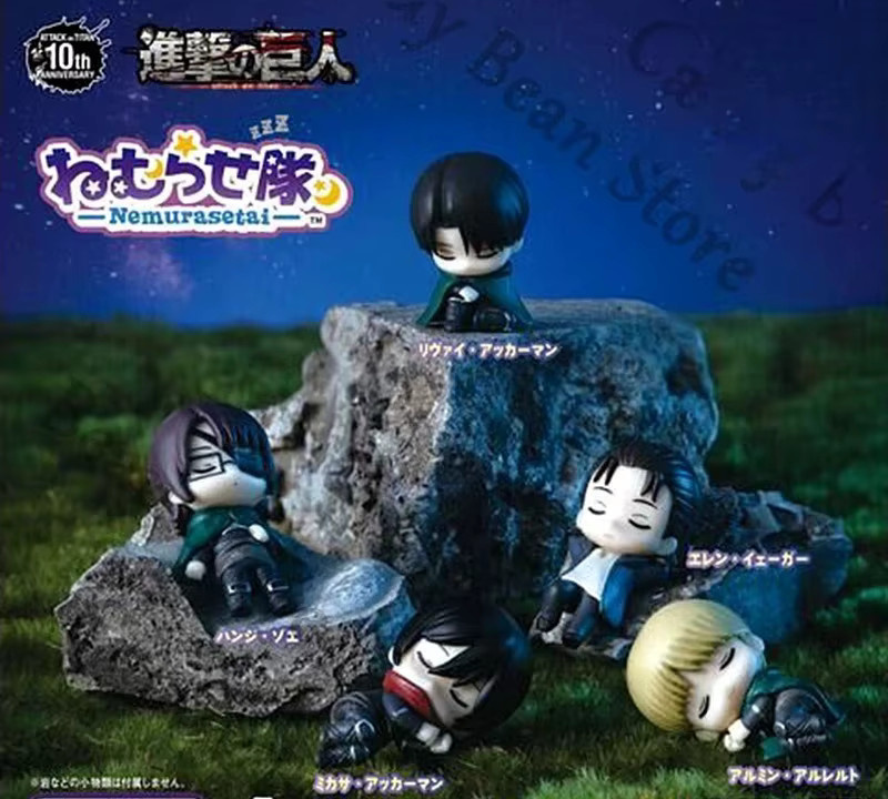 Anime Angriff auf Titan Gashapon Figur Set mit Hange Zoe, Eren Jaeger und Mikasa Ackerman als Garage Kit Puppen - Bild 2