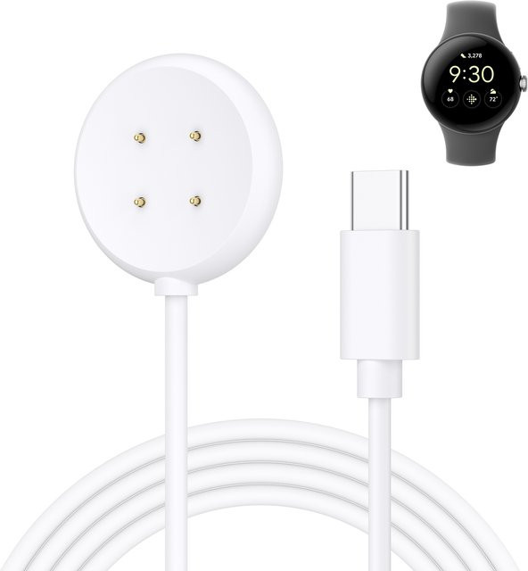 IEOVIEE Schnellladekabel Google Pixel Watch 2, USB-C, Silikon - Bild 1