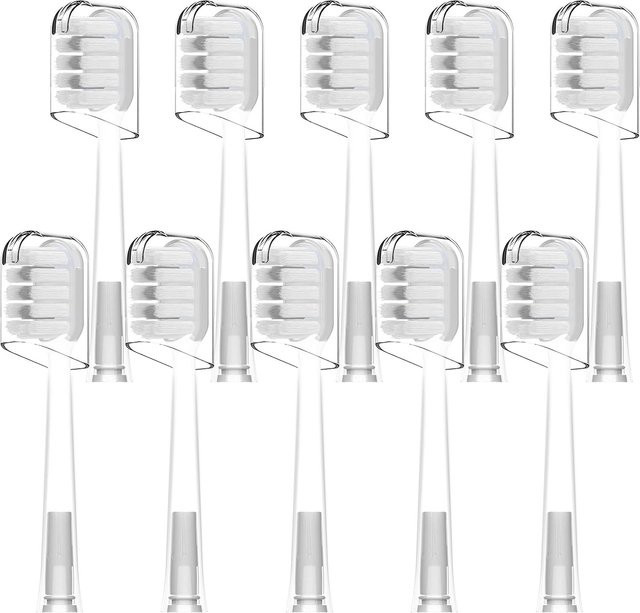 Laifen Ersatz-Zahnbürstenköpfe für Wave, 10 Stück, transparent, Unisex - Bild 1