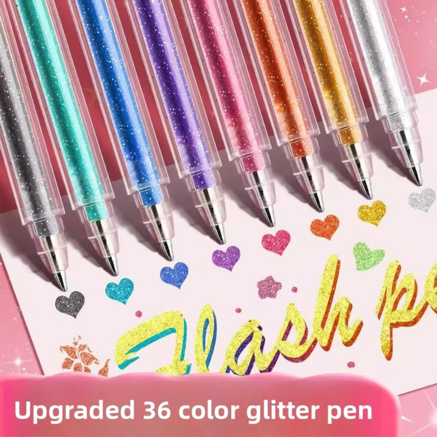 JR-Studio Glitzer Gelstift in Multicolour für Schule und Studium - Bild 3