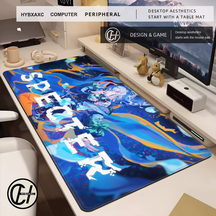 HYBXAXC Hoshimati Suisei Anime Mauspad für Laptop und Tastatur, Multicolor, Anti-Rutsch Spielmatte - Bild 2