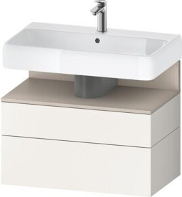Duravit Waschtischunterschrank Qatego in Weiß mit 1 Schrank und 1 Auszug, Wandmontage, B/T/H: 79 x 47 x 59 cm - Bild 1